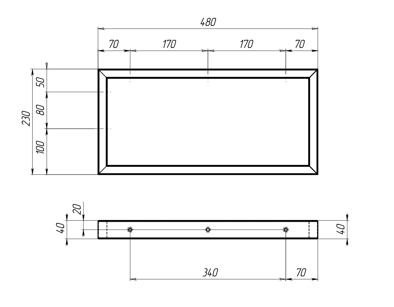 У85839 Столешница GRUNGE LOFT 80 Бетон светлый 1 Marka GRUNGE LOFT  - Вид №3