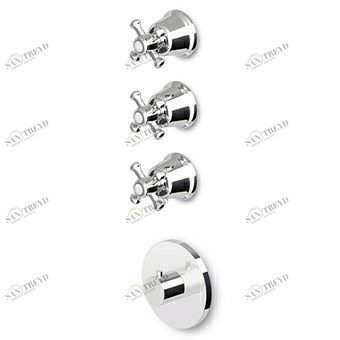 Z46661 - R97822 Встроенный термостатический смеситель для душа 1/2 "с 3-мя запорными кранами. Zucchetti Delfi 