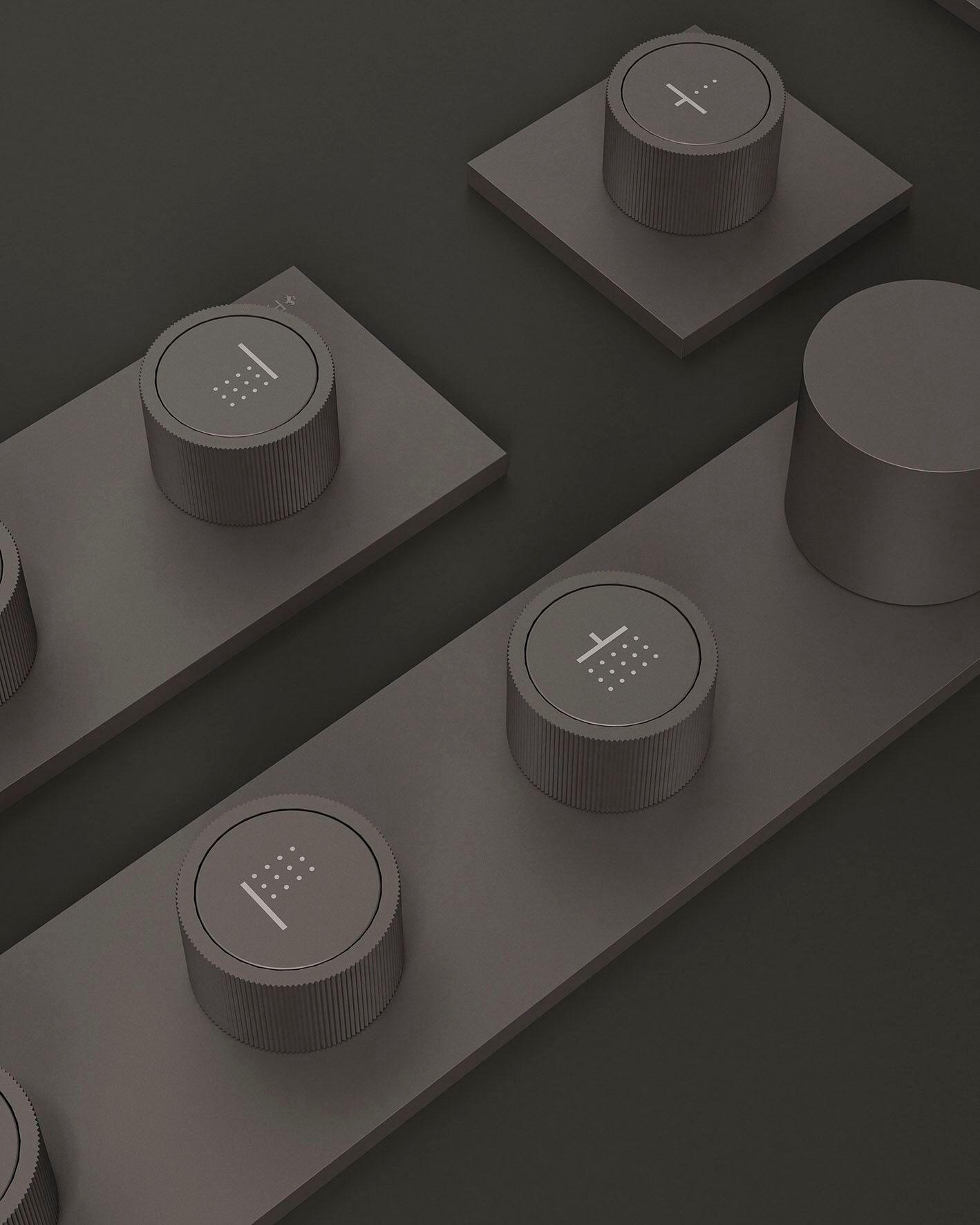 Смеситель для душа с 4 отверстиями и ручным душем Fantini Rubinetti вода сущность ARCH-00142295 - Вид №1