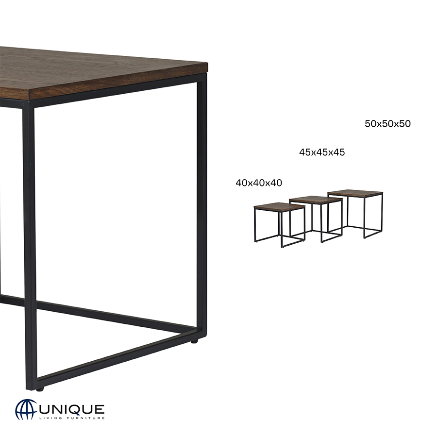 43383020 Набор столиков , rivoli, 3 шт., 50/45/40 см (куб) Unique Furniture  - Вид №16