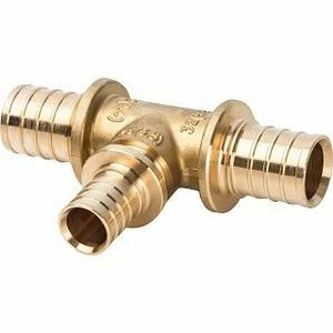 Тройник переходной 32x25x32 аксиальный для труб из сшитого полиэтилена STOUT