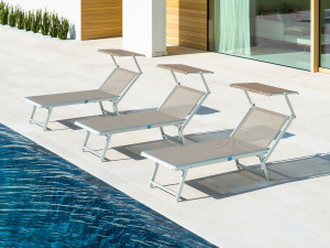 Анодированный алюминиевый откидной садовый шезлонг