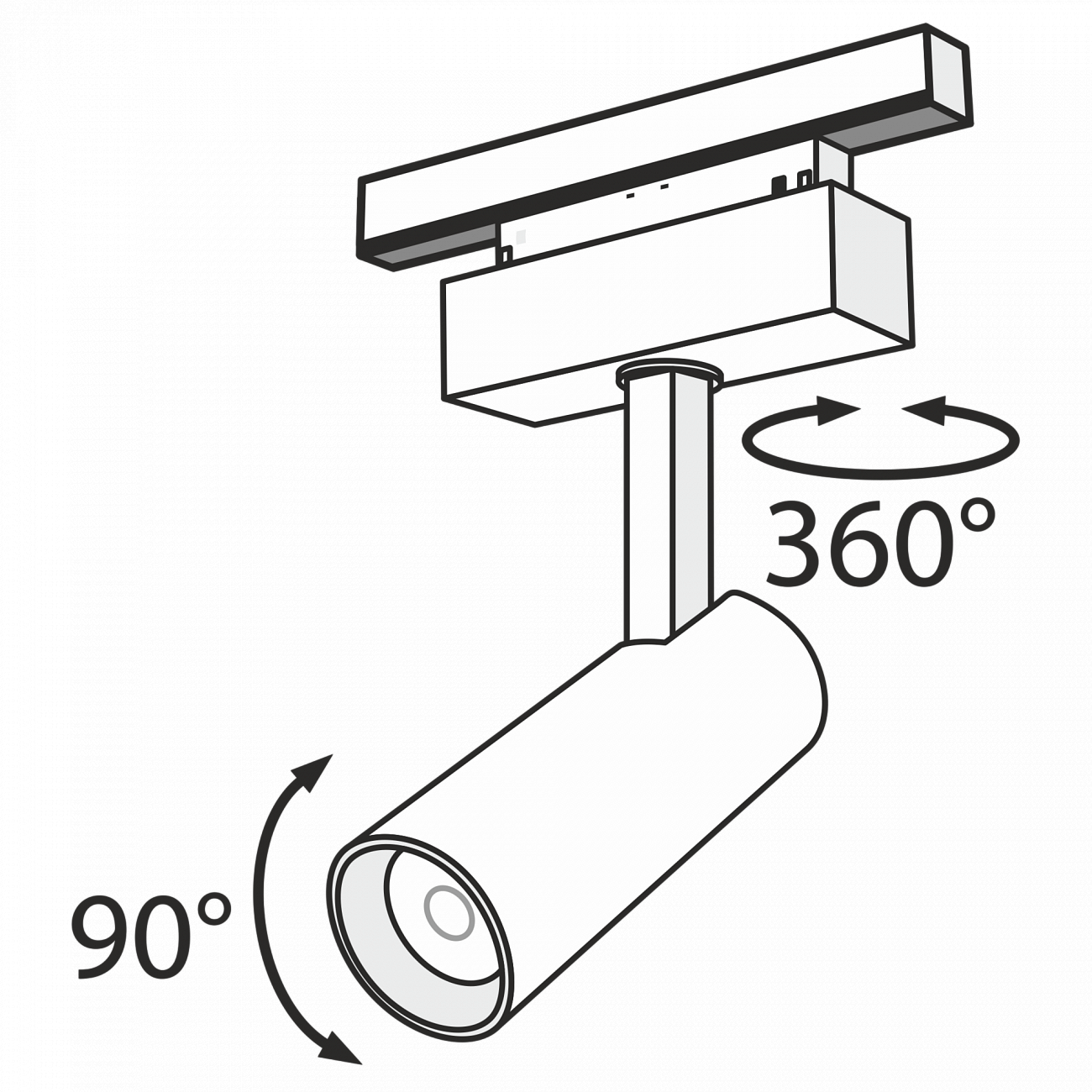 Трековый светильник черный TR019-10W4K TECHNICAL MAGNETIC TRACK SYSTEM 00-3956248 Черный  - Вид №4