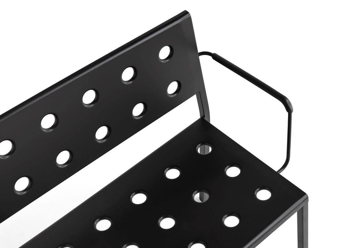 Стальная садовая скамейка с порошковым покрытием с подлокотниками Hay балкон ARCH-00132024 - Вид №11