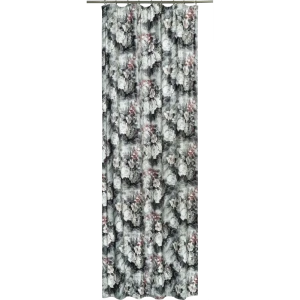 Штора на ленте «Акварель» 160х260 см полиэстер цветы цвет серый