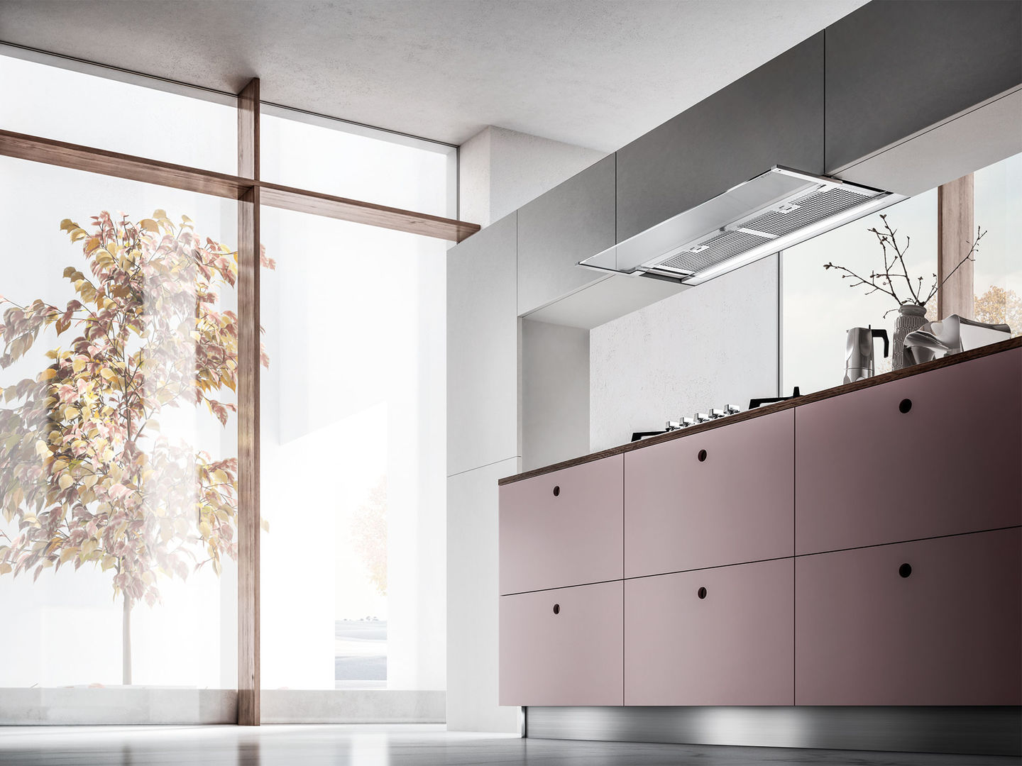 GLASS OUT IX/A/60-PRF0109787 Вытяжки / встраиваемая, 60 см, 1000 куб.м., электронное управление, светодиодное освещение, нержавеющая сталь+белое стекло Elica  - Вид №3