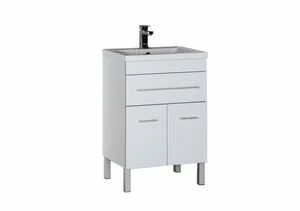 Тумба под раковину Aquanet Верона 58 белый (напольная 1 ящик 2 дверцы)