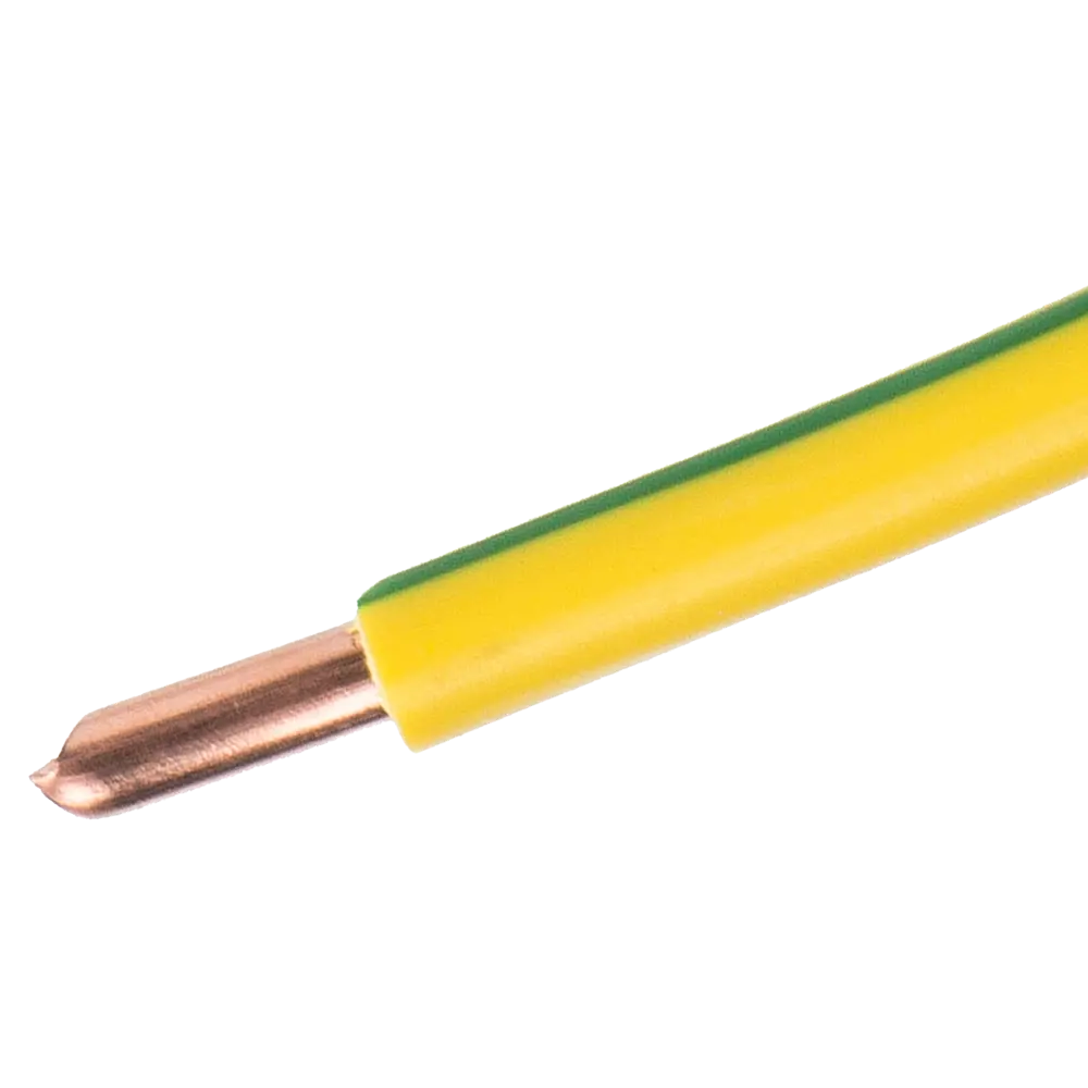 Провод Ореол ПУВ 1x6 мм на отрез ГОСТ цвет зелено-желтый STLM-2153388