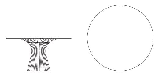 Круглый стол из стали и стекла Knoll Platner ARCH-00144970 - Вид №3