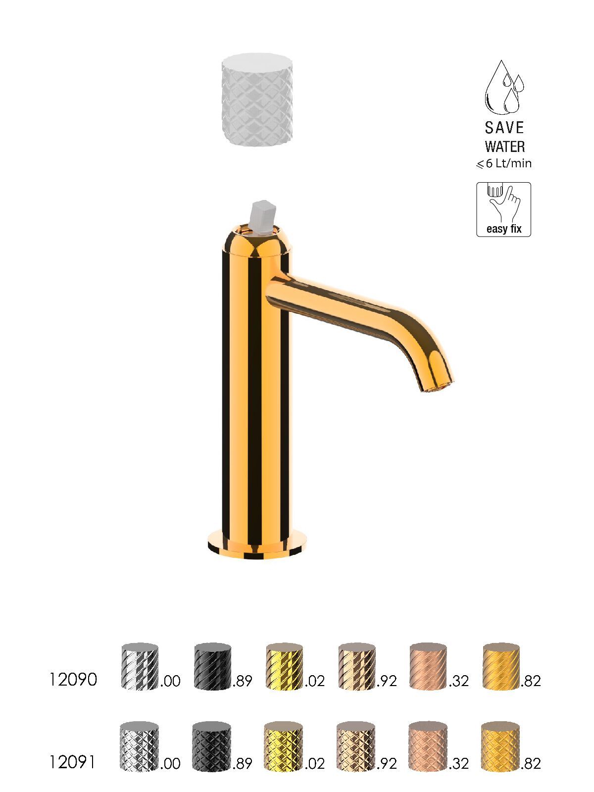 Однорычажный смеситель для раковины с ограничителем расхода Rubinetterie Frattini Pepe XLS ARCH-00058052 - Вид №1