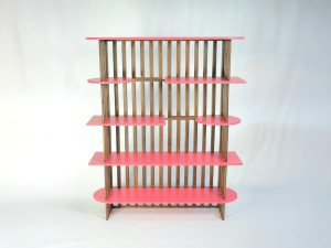 Книжный шкаф из массива дерева с пятью полками