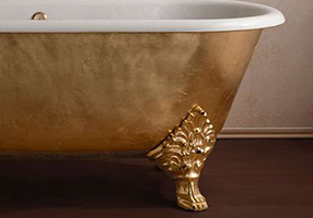 Gentry Home Bexley Cast iron bathtubs with feet Цветок темное золото GH101791  - Вид №1