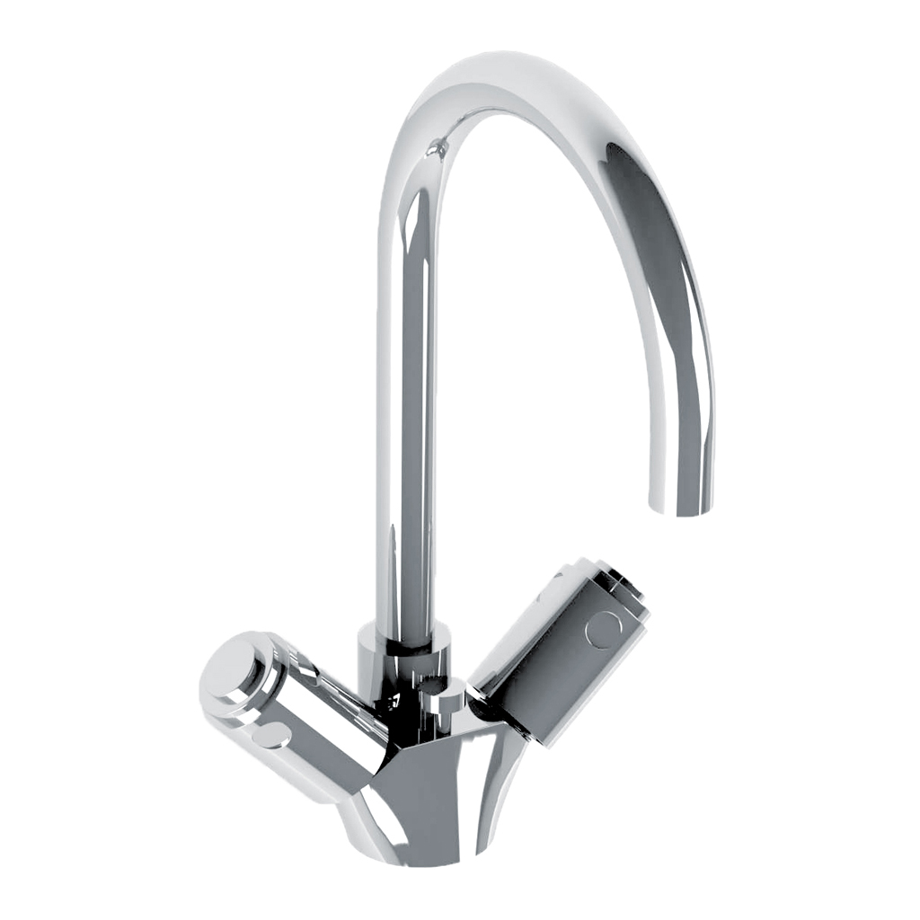 C29-1101 C29-1101 Смеситель для раковины на одно отверстие АЛЬЯНС Cristal & Bronze ALLIANCE  - Вид №2