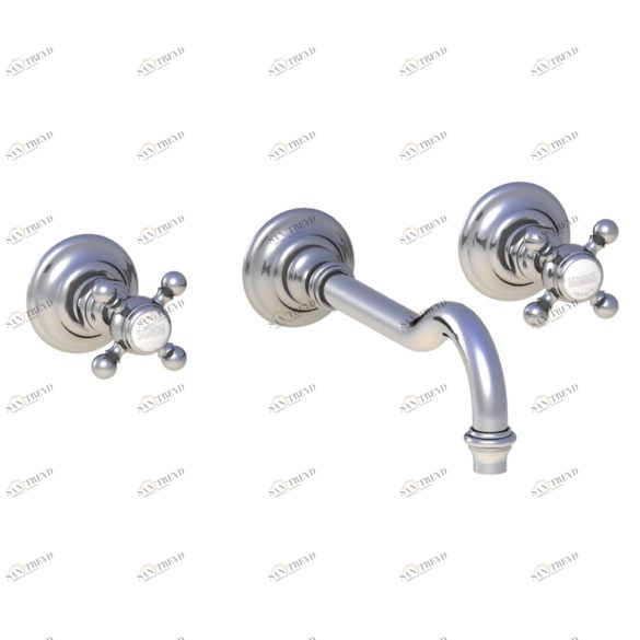 01.263 Встраиваемый настенный смеситель для раковины на 3 отверстия / простая горелка HORUS Range Julia Victoria 