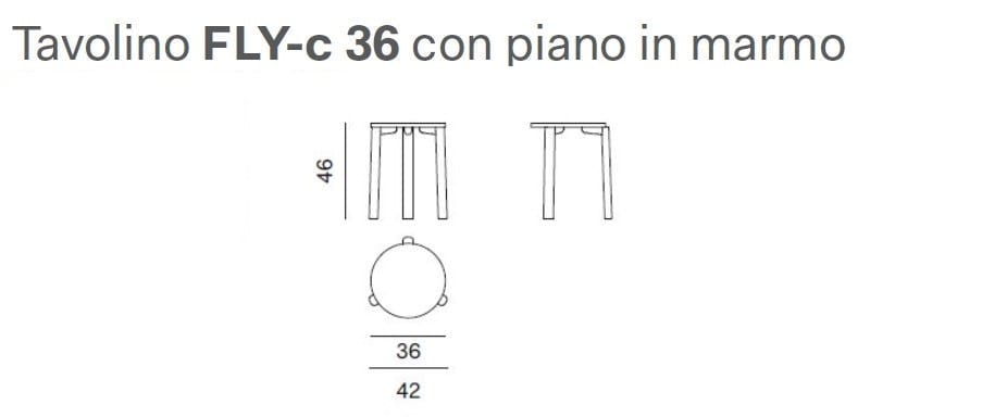 Круглый журнальный столик с мраморным верхом Novamobili ARCH-00107681 - Вид №9