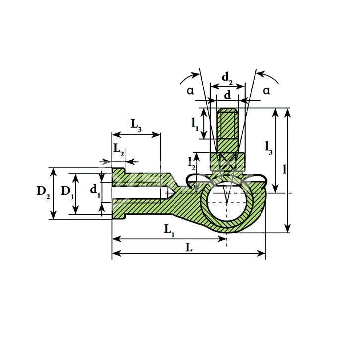 IS2536 Шарнирный наконечник SQ6CRS ISKRA  - Вид №1