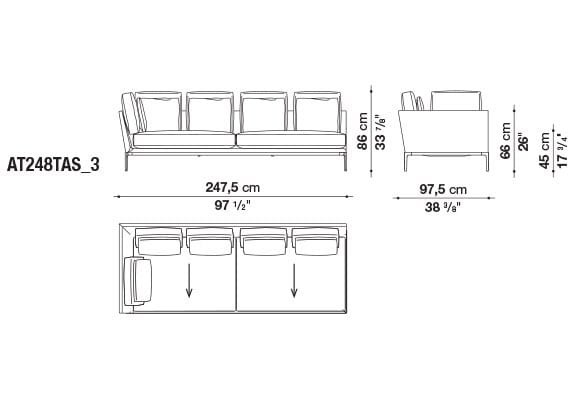 Кожаный диван B&B Italia Атолл ARCH-00112726 - Вид №72