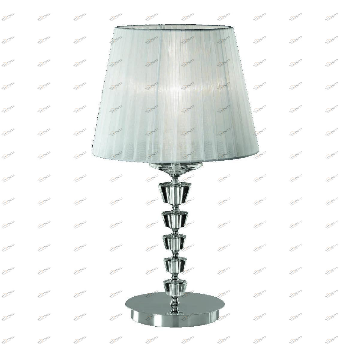 Настольная лампа дизайнерская Inchest Pegaso TL1 Big IDEAL LUX ИНТЕРЬЕРНЫЕ 080489 Белый;серебро 