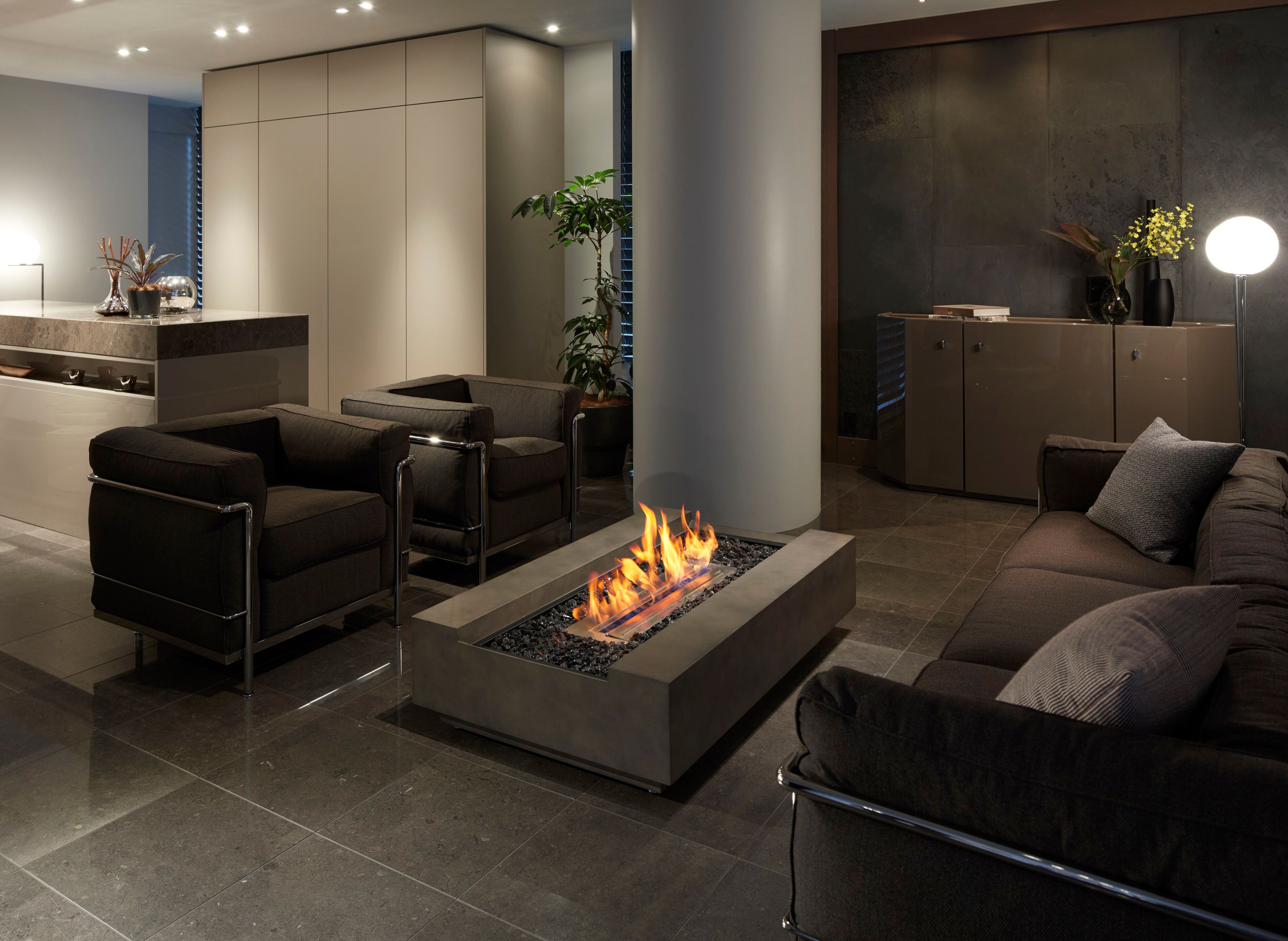 Биоэтанол или газ отдельно стоящий открытый камин EcoSmart Fire Fire Tables ARCH-00129666