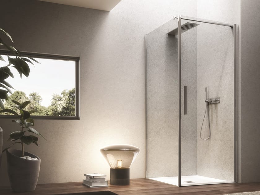 Квадратная угловая душевая кабина DISENIA свет ARCH-00122768