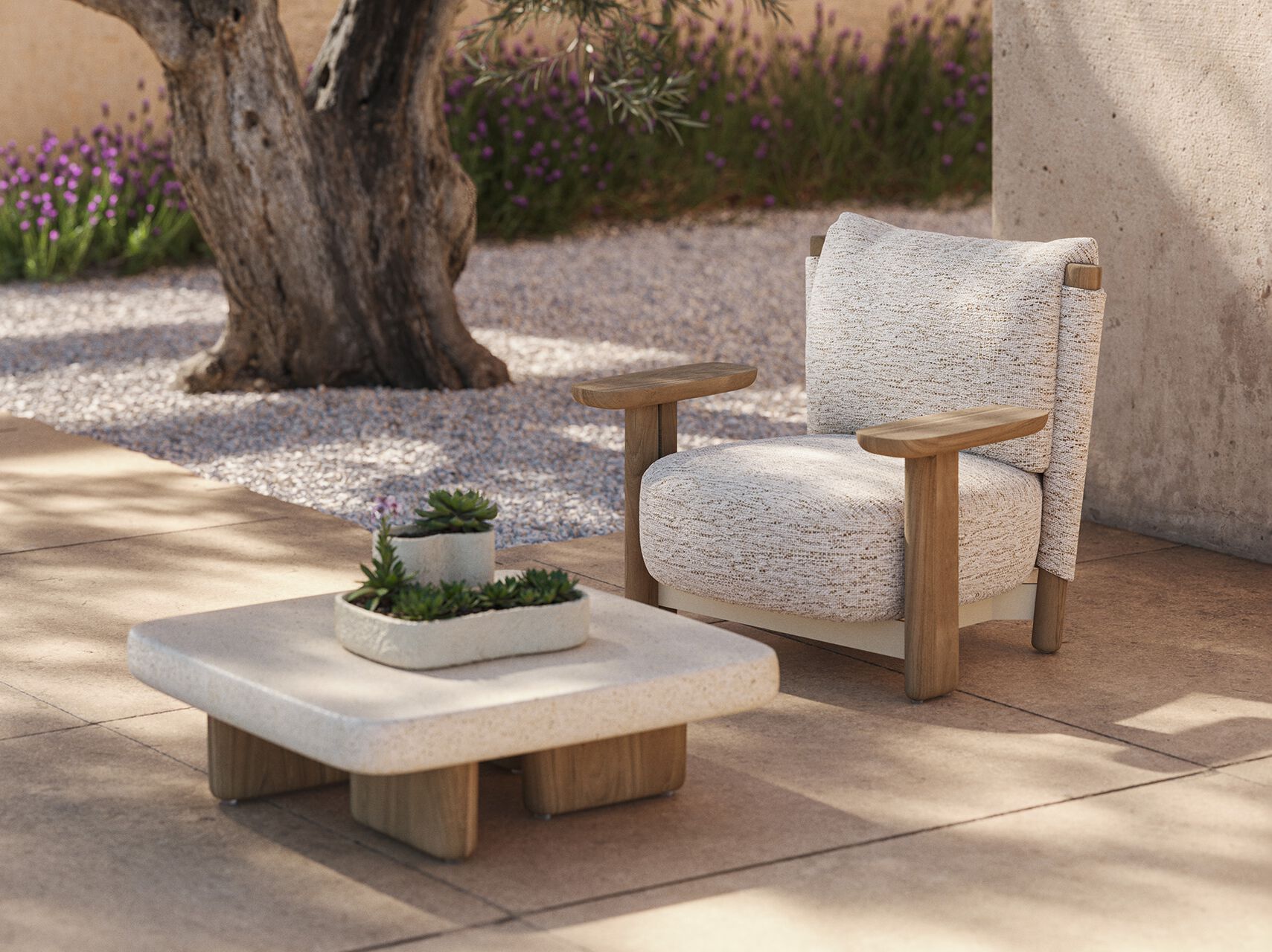 Тканевое садовое кресло с подлокотниками Vondom Milos ARCH-00031599 - Вид №7