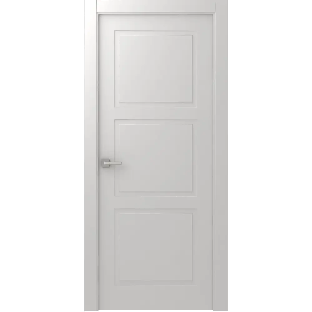 Дверь межкомнатная глухая Британия 80x200 см эмаль белый с замком BELWOODDOORS STLM-2112318 - Вид №1