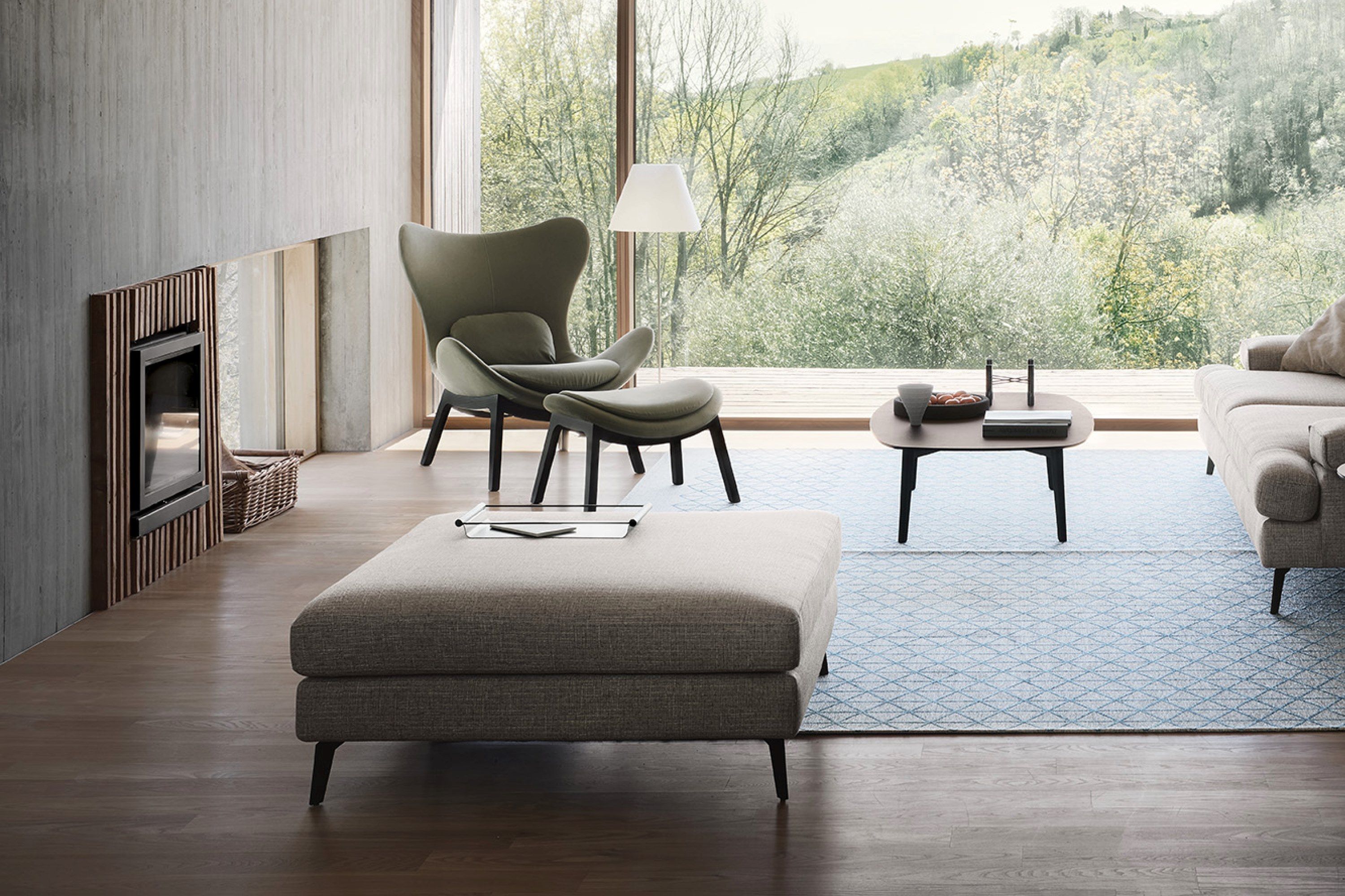 Кожаное кресло с высокой спинкой Calligaris Lazy ARCH-00052236 - Вид №3