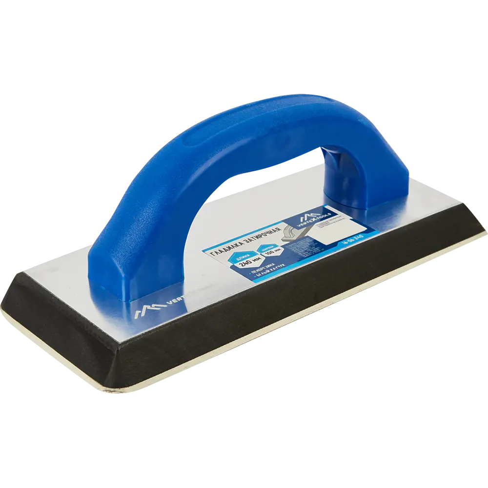 Гладилка затирочная Vertextools 240x100 мм для межплиточных швов 86220376 STLM-0067043