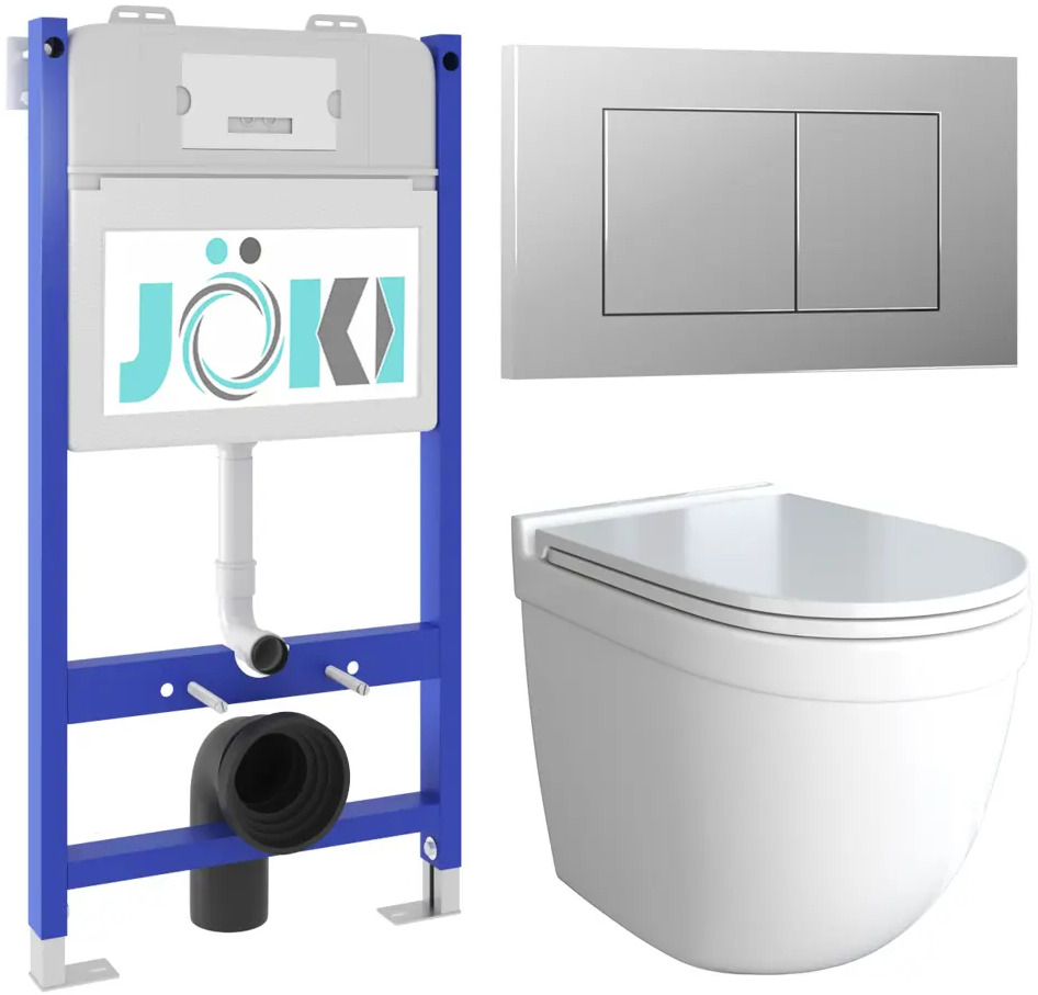 91736690 Комплект инсталляция с унитазом Joki JKS601033012CH цвет белый STLM-0994213