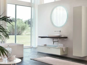 BMT Тумба для ванной со столешницей и полувстроенной раковиной Sound.blues