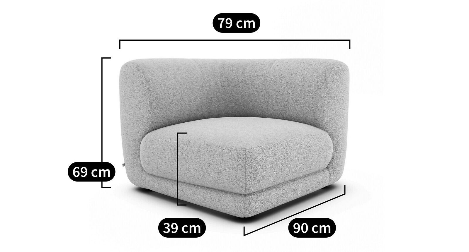 Тканевое угловое кресло AMPM Sister ARCH-00033978 - Вид №12