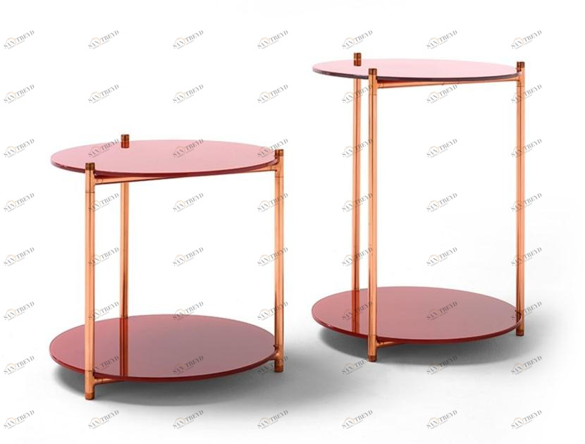 EPÒNIMO Круглый журнальный столик из хрусталя Long playing Lp003/004 