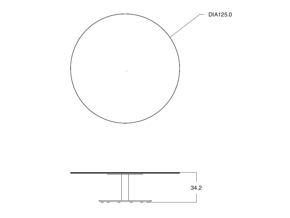 Керамический круглый низкий садовый журнальный столик TRIBÙ T-Table ARCH-00139221 - Вид №3