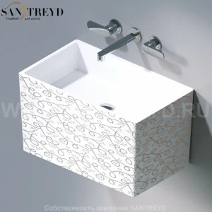 L111.400G Подвесная раковина настенная овальная A. e T. Italia TOWER белая