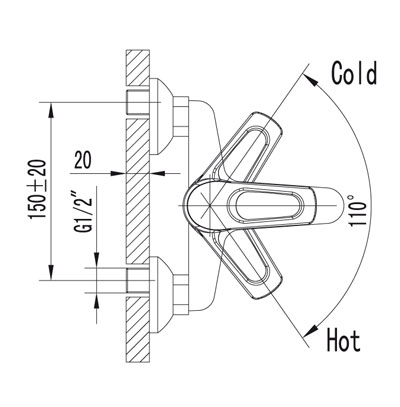 LM3102C Смеситель Omega для ванны LEMARK OMEGA - Вид №1