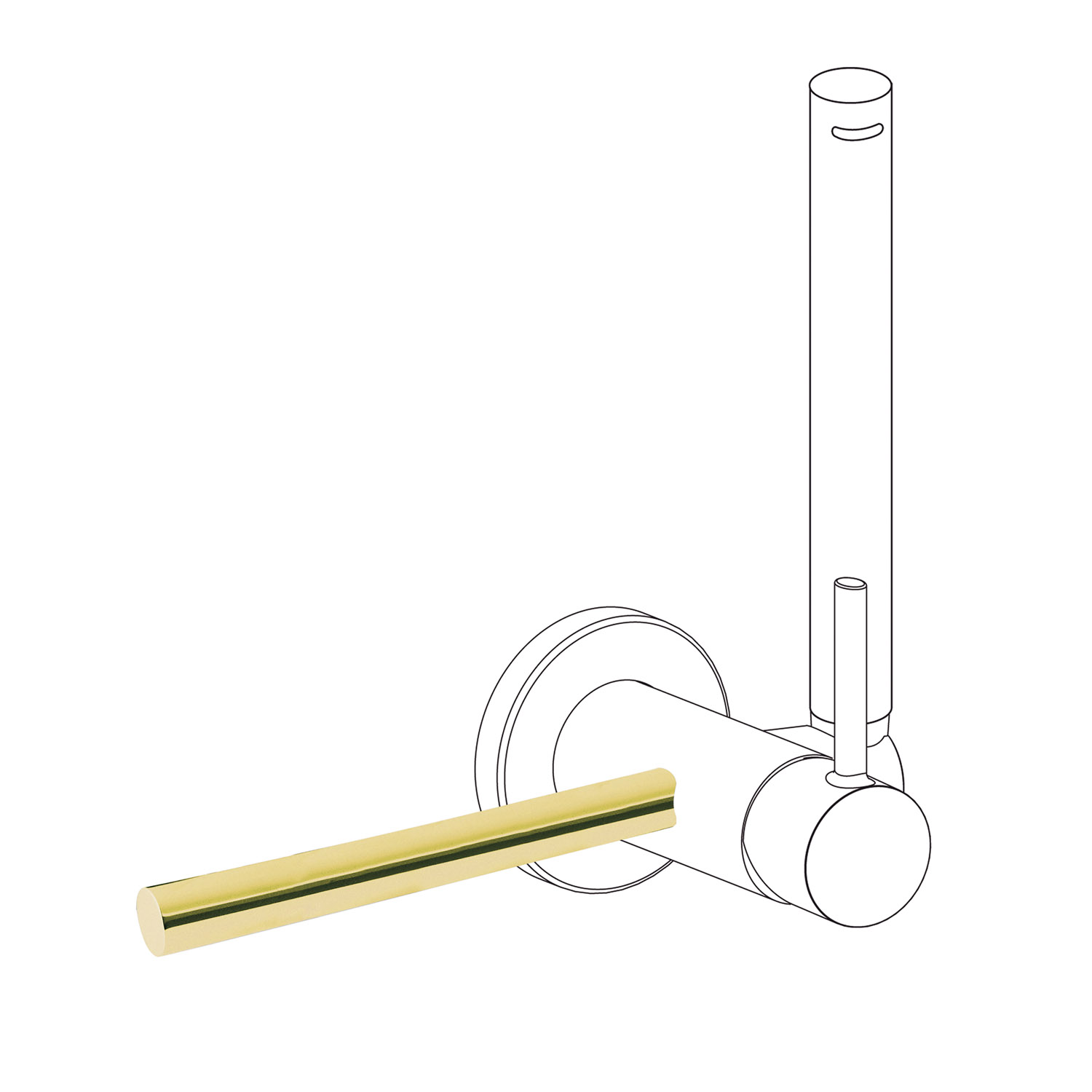 Аксессуар для полотенцесушителя для смесителя унитаза с душем-03412401OR TRES 