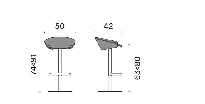 Деревянный шпон регулируемая высота поворотный офисный стул FREZZA Karl ARCH-00104889 - Вид №2