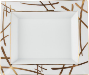 10663811 Meissen Блюдо Meissen "Золотые мечи" 16x13,5см, п/к Фарфор