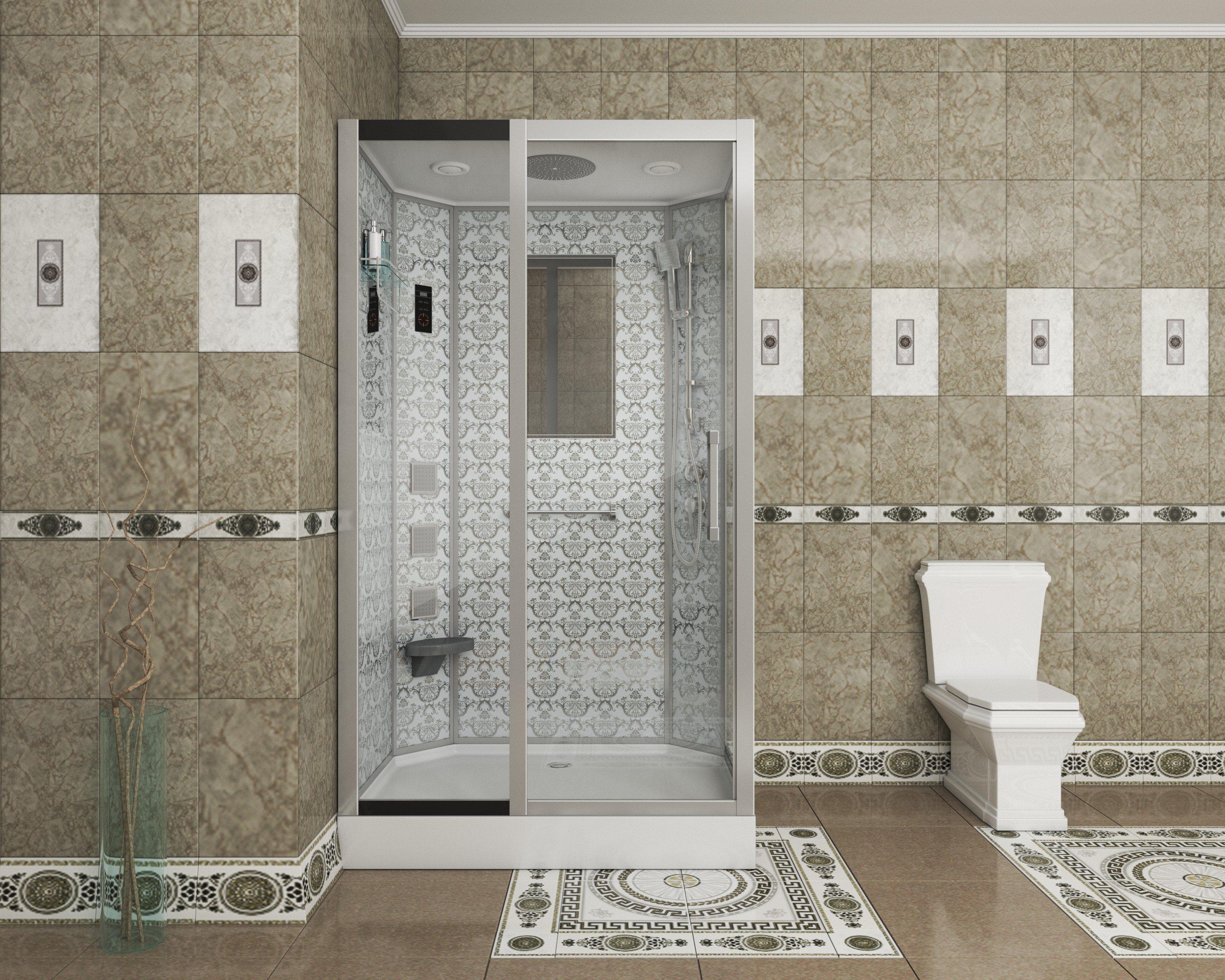 Душевая кабина NG-7711WL (900x1200х2150) низкий поддон стенки БЕЛЫЕ Niagara Luxe - Вид №1