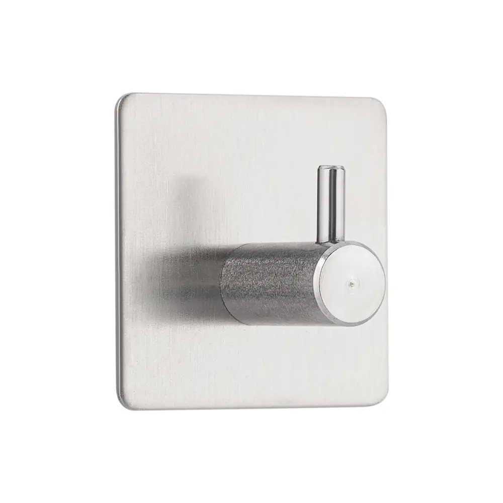 88581764 Крючок самоклеящийся квадратный прямой нержавеющий 2 шт. STLM-1012810 Santreyd  - Вид №2