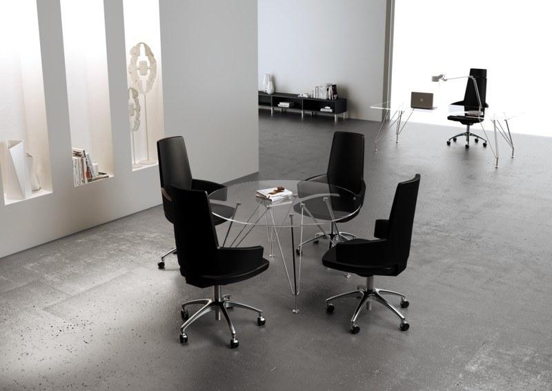 MASCAGNI Рабочий стол из нержавеющей стали и хрусталя Meeting sun-id-1500906 - Вид №3