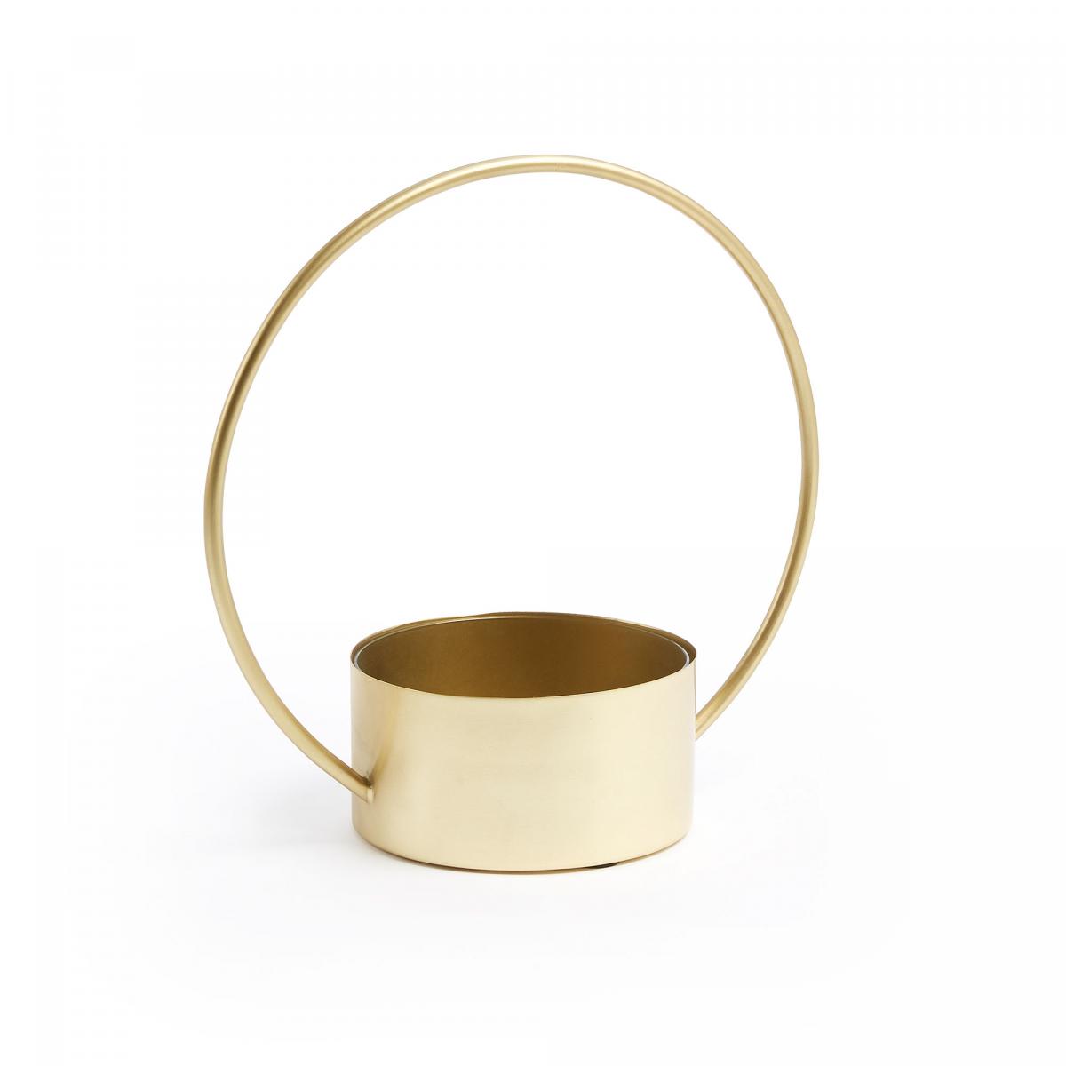 067445 Цветочный горшок золотой металл La Forma Even