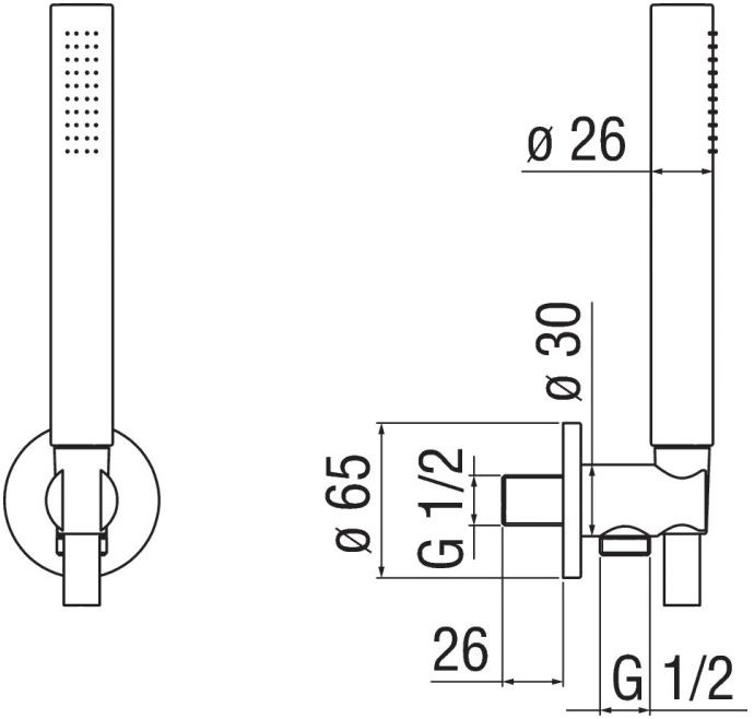 Nobili Rubinetterie Термостатический встроенный душевой набор Dress sun-id-1422258 - Вид №1