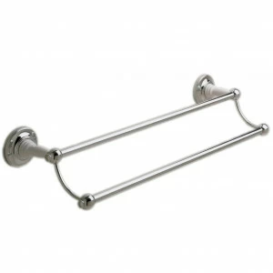 Traditional bathrooms Двойная вешалка для полотенец в стиле ретро Tb618.nk Латунь / фарфор