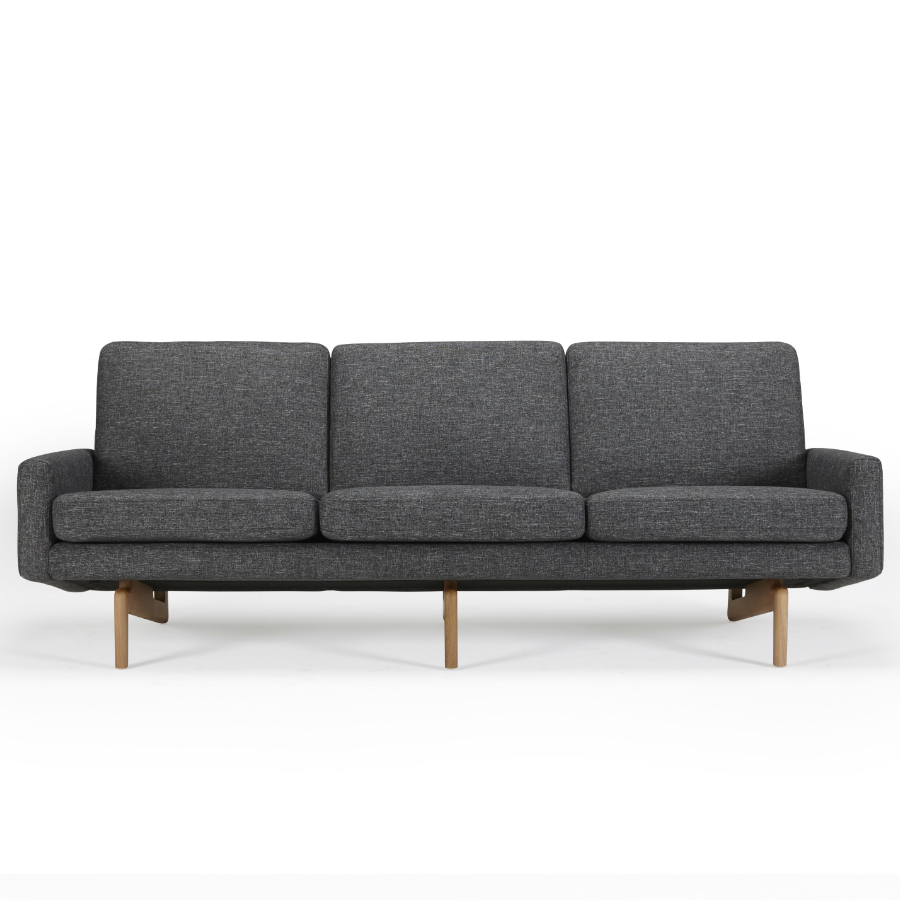 Диван трехместный Egsmark с мягкими подлокотниками, лакированный дуб, темно-серый Kragelund 20003202248 - Вид №3