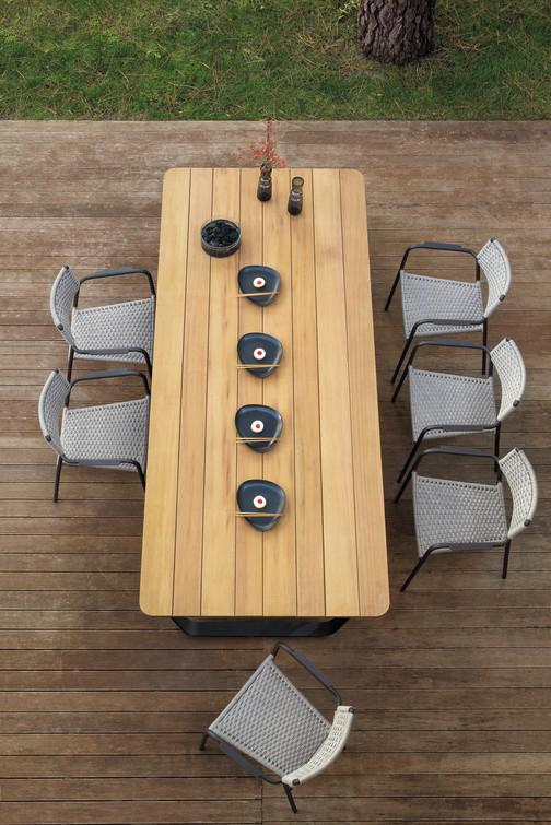 Стул белый веревка 11мм серебристый Manutti Echo MNST586 - Вид №17