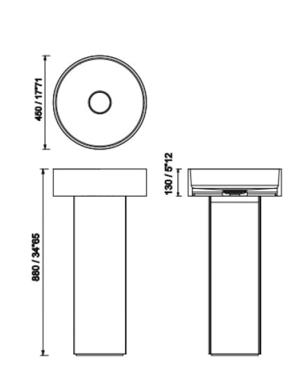 Lavabo rotondo freestanding in Solid Surface MOMA Design Прыжки с вышки ARCH-00050991 - Вид №2