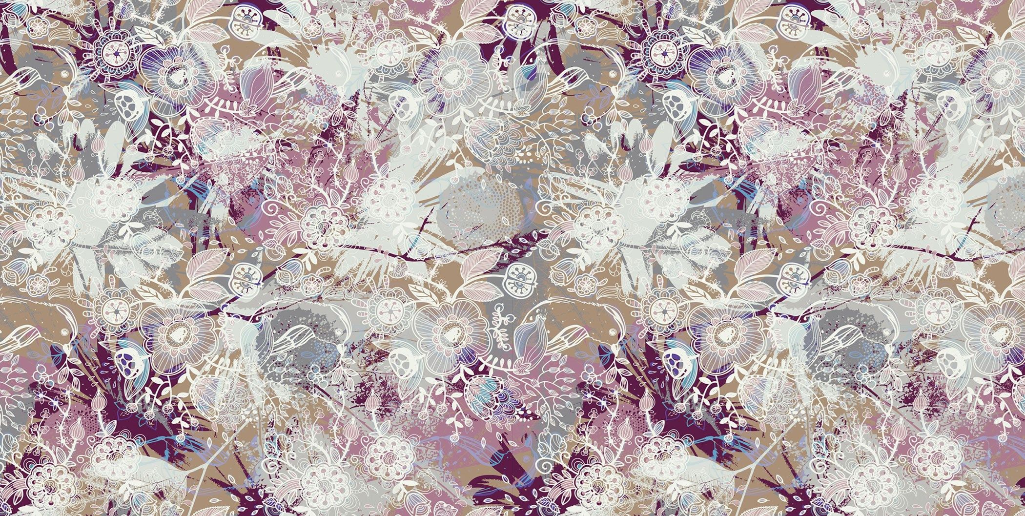 Огнезащитные обои с цветочными узорами Tecnografica декоративные ARCH-00099556 - Вид №1