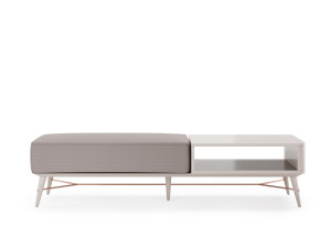 Мягкая скамейка из ткани