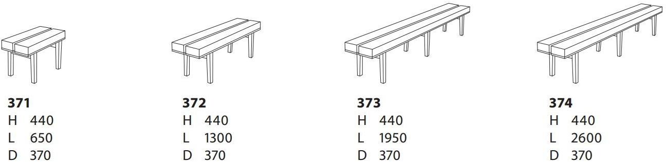 Karl Andersson Скамейка из дерева Kamón 371 - 374  - Вид №4